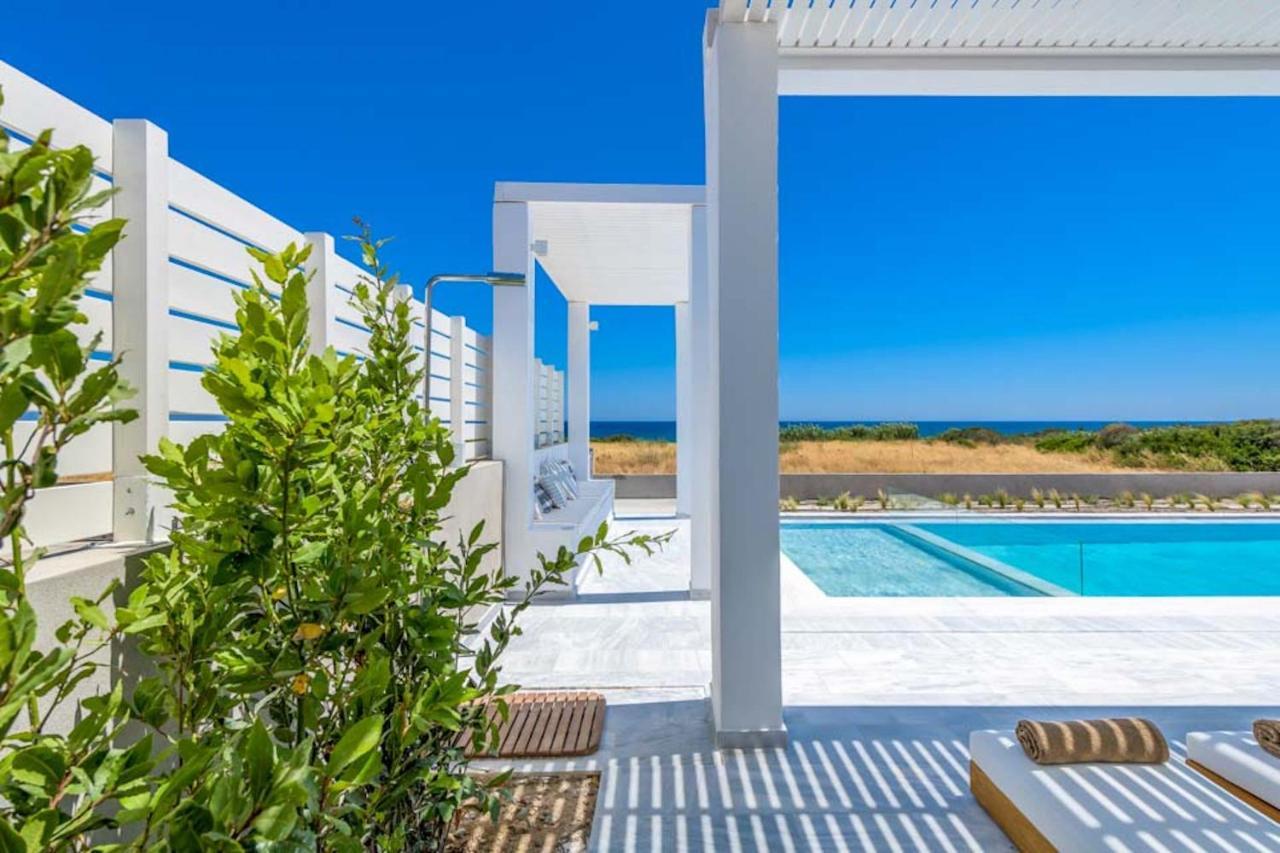 Seashore Beachfront Villa Lahaniá Kültér fotó
