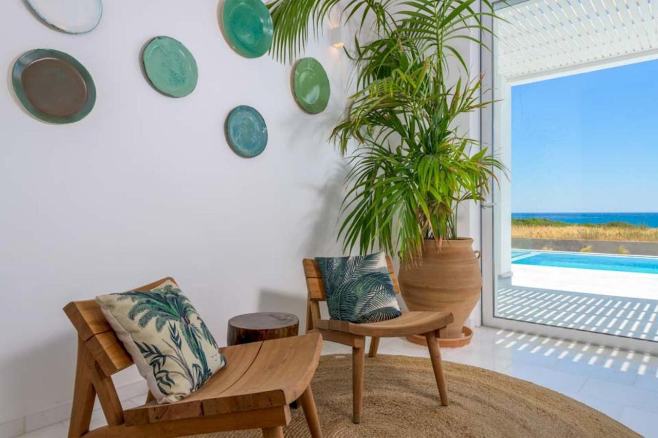 Seashore Beachfront Villa Lahaniá Kültér fotó